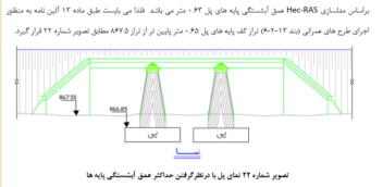 طراحی هیدرولیکی احداث سازه پل در بستر رودخانه لق شور قم
