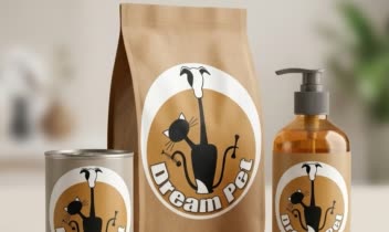 طراحی لوگو به سفارش پت شاپ dream pet