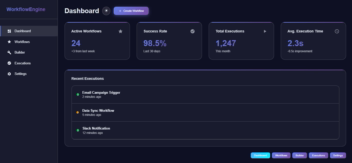 پنل مدیریت اتوماسیون و workflow ها (مشابه n8n)