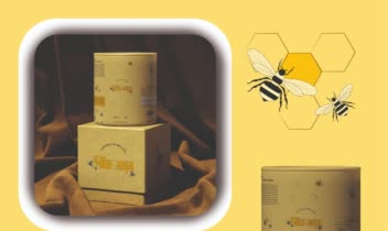 طراحی لیبل و لوگو  و هویت بصری برند honey