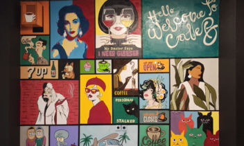 جزئی از دیوارنگاریهای کافه،مدارس،مهدکودک و…