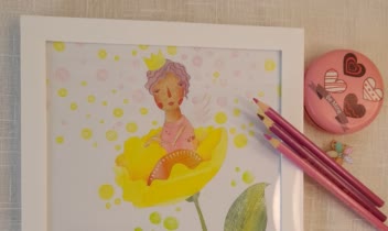 تصویرسازی دستی با تکنیک کلاژ عنوان خانم دونه