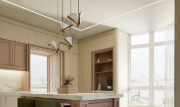 طراحی کابینت آشپزخانه تمیز پروژه مسکونی 200 متری
