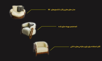 طراحی صندلی و مبل راحتی مناسب برای استفاده در طراحی داخلی