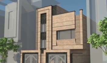 طراحی نمای مدرن یک طبقه مسکونی