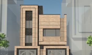 طراحی نمای مدرن یک طبقه مسکونی