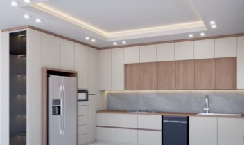 طراحی کابینت سبک مدرن نسکافه ای چوب
