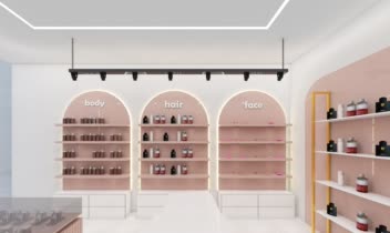 طراحی دکوراسیون فروشگاه لوازم ارایشی بهداشتی