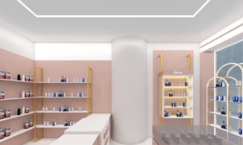 طراحی دکوراسیون فروشگاه لوازم ارایشی بهداشتی