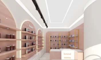 طراحی دکوراسیون فروشگاه لوازم ارایشی بهداشتی