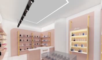 طراحی دکوراسیون فروشگاه لوازم ارایشی بهداشتی