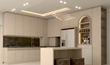 طراحی کابینت مدرن نسکافه ای سوپرمات و براق