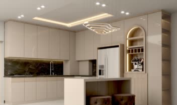 طراحی کابینت مدرن نسکافه ای سوپرمات و براق