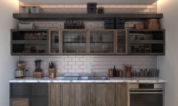 طراحی آشپزحانه - طرحی داخلی - 3dsmax Vray