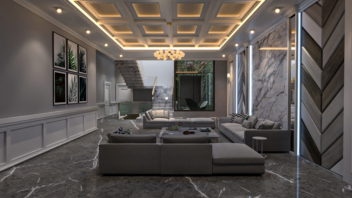 طراحی اتاق نشیمن - طراحی داخلی - 3dsmax vray