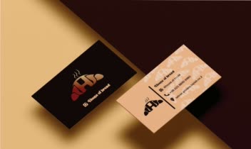 طراحی کارت ویزیت برند بیکری  خانه نان