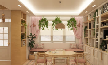 طراحی داخلی فضای کتابخانه پروژه مسکونی