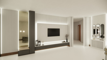 نمونه طراحی تی وی وال به سبک مدرن