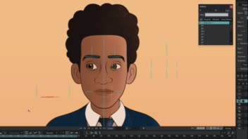ریگ اجزای صورت در کاراکتر مایلز مورالس