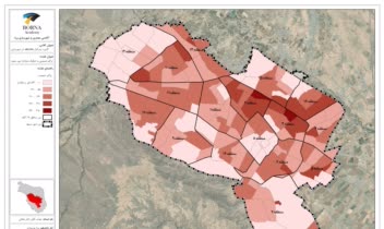 محاسبه تراکم جمعیتی و درصد باسوادی در بازه‌های زمانی مختلف با GIS