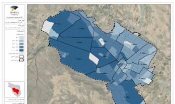 محاسبه تراکم جمعیتی و درصد باسوادی در بازه‌های زمانی مختلف با GIS