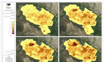 محاسبه تراکم جمعیتی و درصد باسوادی در بازه‌های زمانی مختلف با GIS