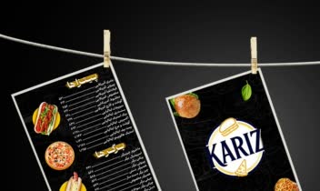 منوی فست فود کاریز (دو صفحه ای)