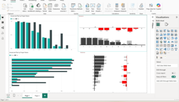 نمونه گانت چارت پروژه X و مقایسه درصد پیشرفت واقعی و برنامه ای توسط Powerbi