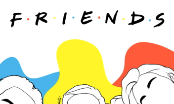 طراحی استیکرهای لاین‌آرت سریال Friends