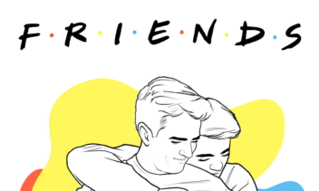 طراحی استیکرهای لاین‌آرت سریال Friends