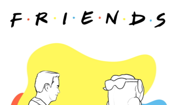 طراحی استیکرهای لاین‌آرت سریال Friends
