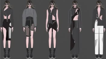 طراحی لباس برای Heliot Emil با موضوع futurism