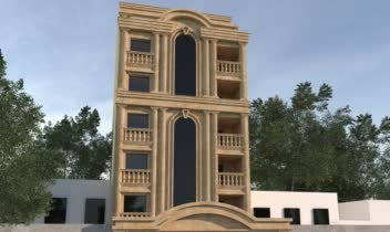 طراحی کلاسیک ساختمان مسکونی 5 طبقه