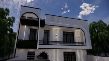 نمونه طراحی نما مسکونی به سبک مدرن