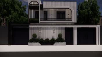 نمونه طراحی نما مسکونی به سبک مدرن