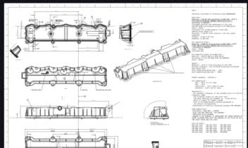 نمونه کار Drawing 2D از مدلهای 3D طراحی شده.