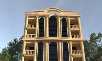 طراحی نمای  کلاسیک ساختمان 5 طبقه