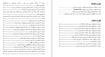 نمونه فهرست، جدول، نمودار و نقشه در ورد