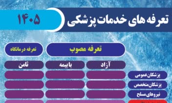 نمونه کار تراکت تعرفه خدمات پزشکی