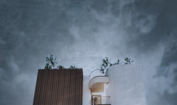 طراحی نمای مدرن آپارتمان آفتاب در بوشهر