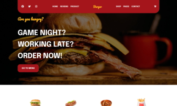 طراحی قالب Burger با استفاده از html و css