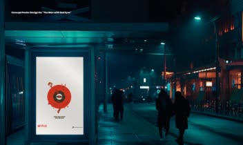 طراحی پوستر فیلم سینمایی The man with Red Eyes