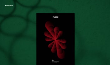 طراحی پوستر مینیمال PULSE ( با ایده از قلب انسان )