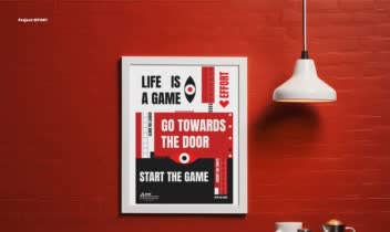 طراحی پوستر مینیمال Life is Game