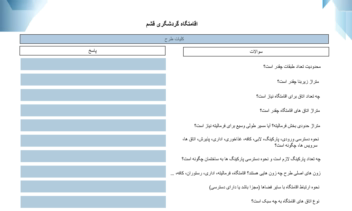 نمونه پرسش نامه اقامتگاه گردشگری قشم