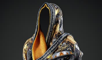 (شال با الهام از نقوش آسیای شرقی) Samurai shawl