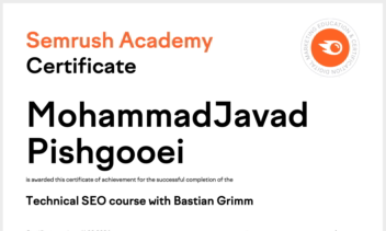 گواهینامه سئو از semrush امریکا