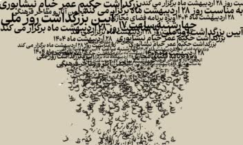 پوستر آیین بزرگداشت حکیم عمر خیام نیشابوری