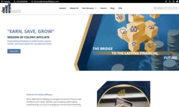 طراحی وب سایت مجموعه colonyaffiliates در کشور کانادا