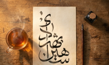 طراحی تایپوگرافی اسم >  خط ثلث